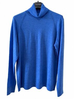 BANANA REPUBLIC 100% Merino Wool Blue Turtleneck Sweater